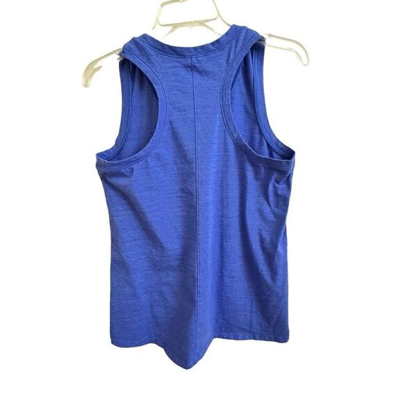 The North Face Blue Spellout Classic Fit Racerback Tank Top Activewear Medium - Picture 2 of 4